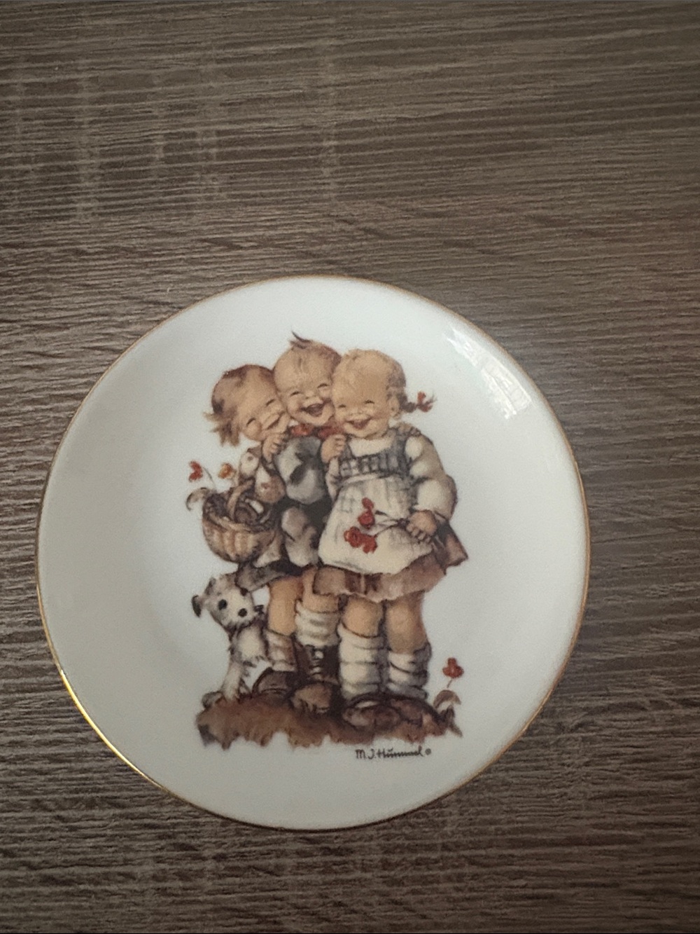 Vintage MJ Hummel “ Follow the Leader” Miniature Plate - Gently Used